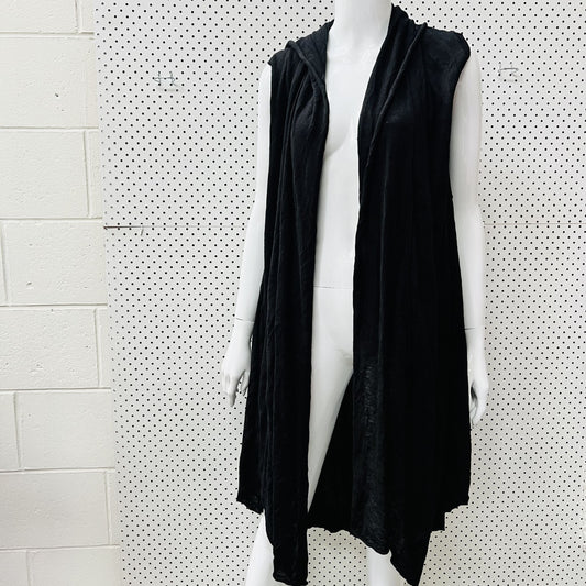 nz vintage / MARILYN SEYB / long sleeveless wool jacket / 12 (3847776298118350959)