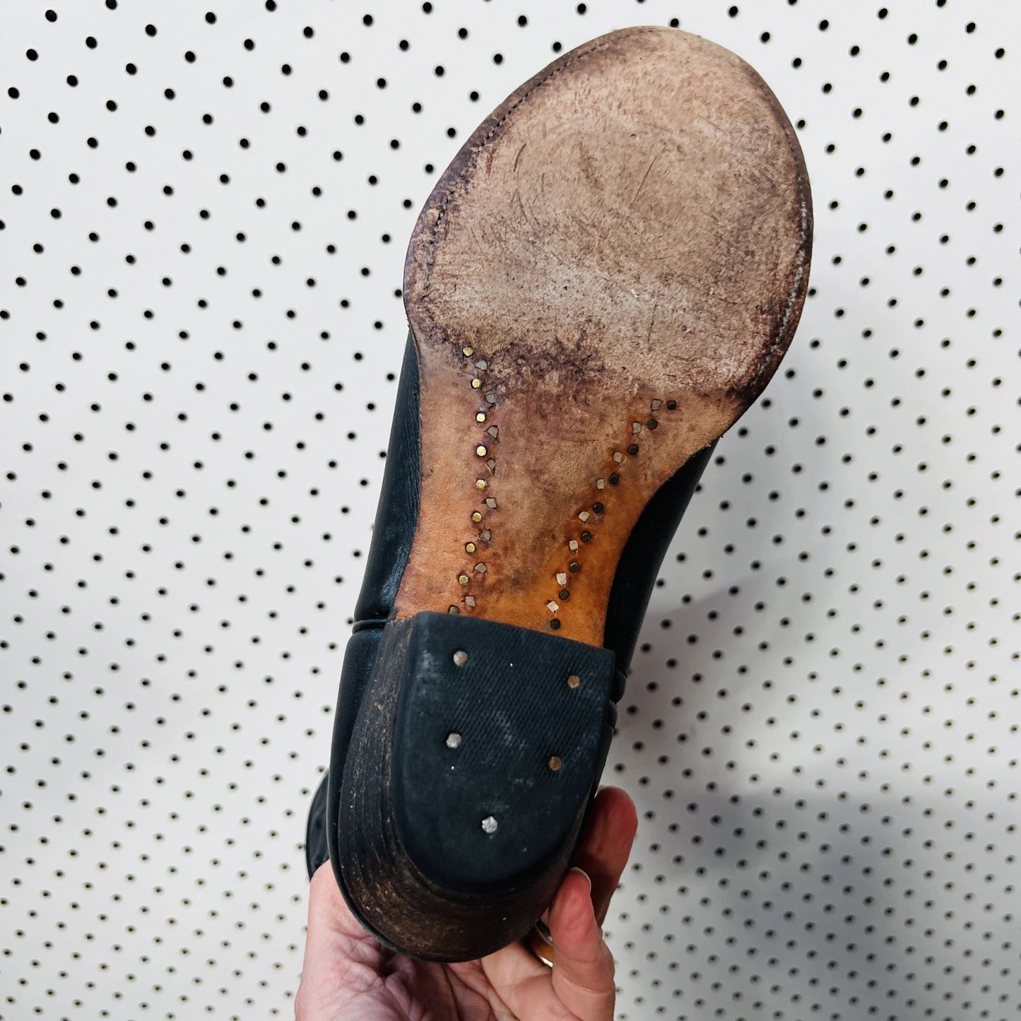 RANCHO / leather cowboy boots / 39/40 / made in mexico (3850103303423246527)