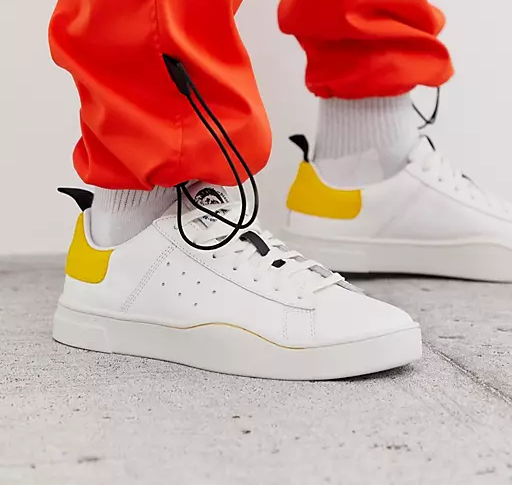 DIESEL / S clever low white leather sneakers / 39 (3850116645088701918)