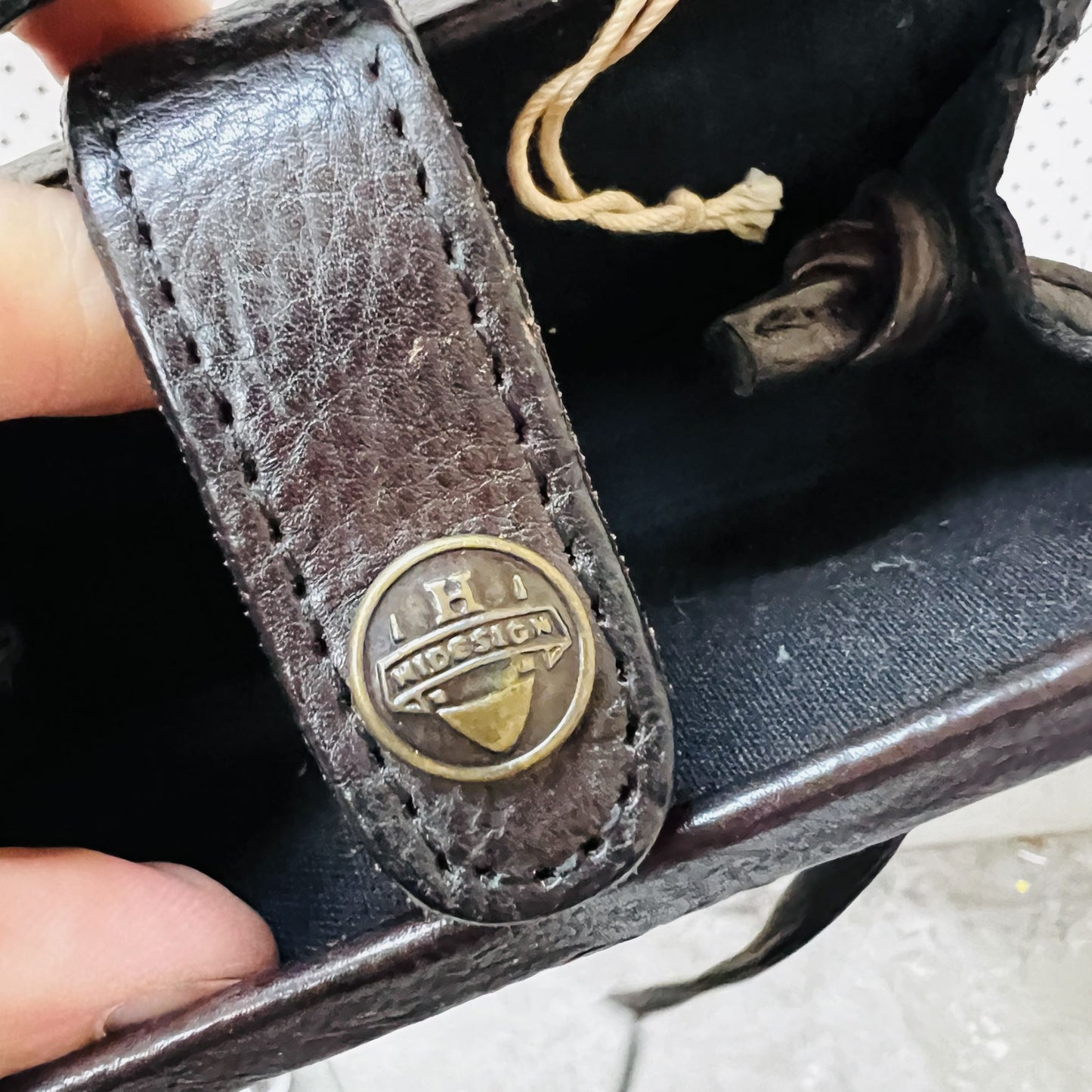 micro sized / tiny artisan bag in brown leather (3850633484904695650)