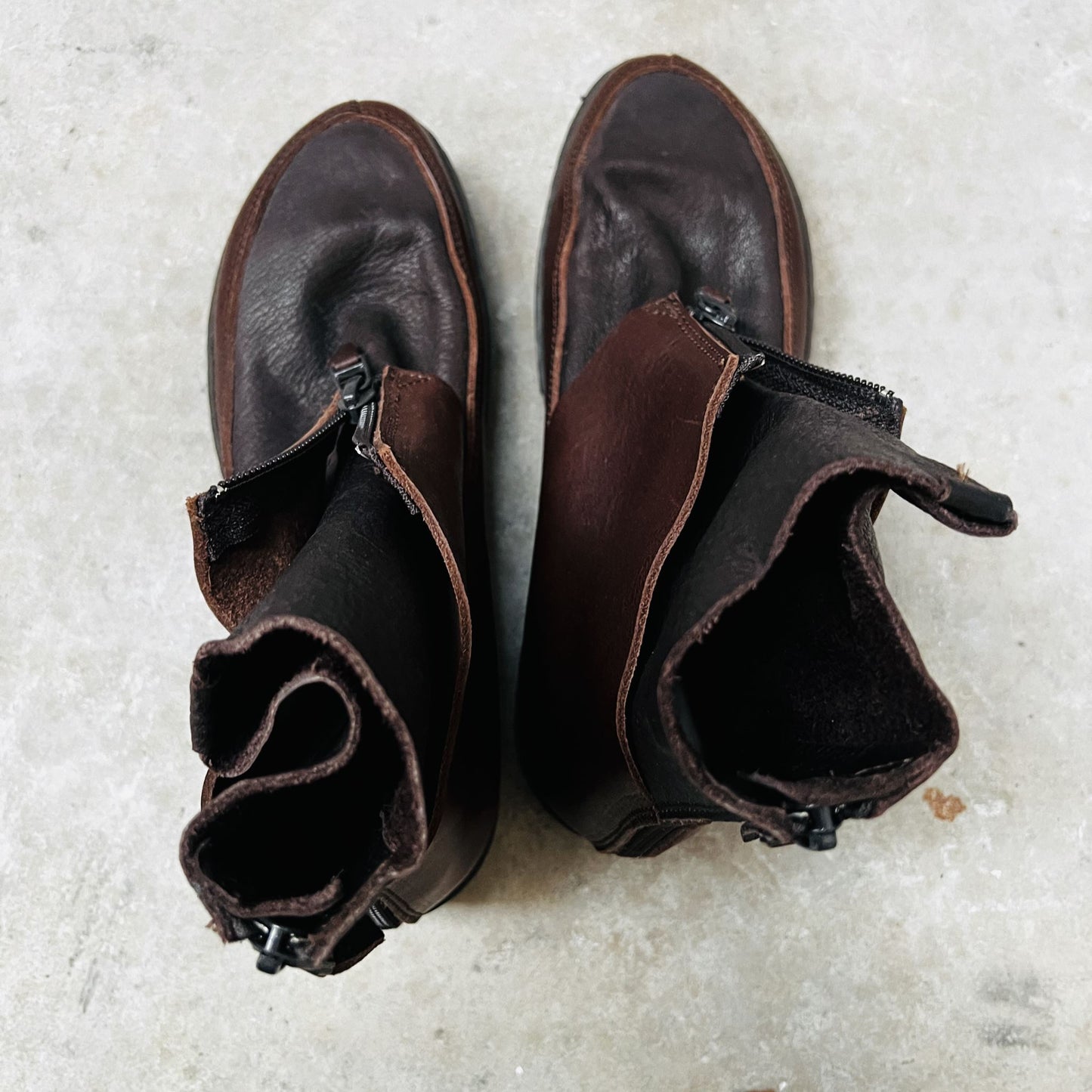 TRIPPEN / 'past' boots in brown leather / 37/38 (3853071168469793601)