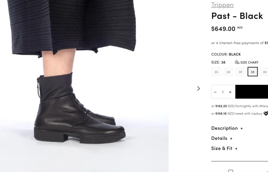 TRIPPEN / 'past' boots in brown leather / 37/38 (3853073607455805817)