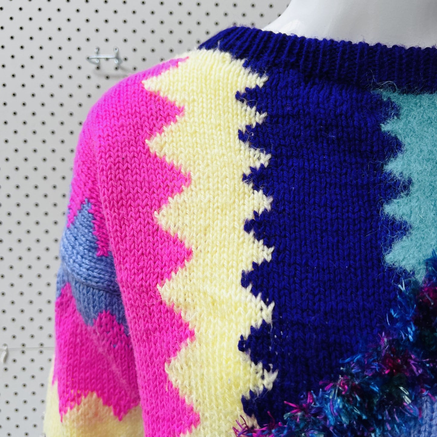 nz vintage / handmade / 1990s art jumper / s/m (3853149509809910793)