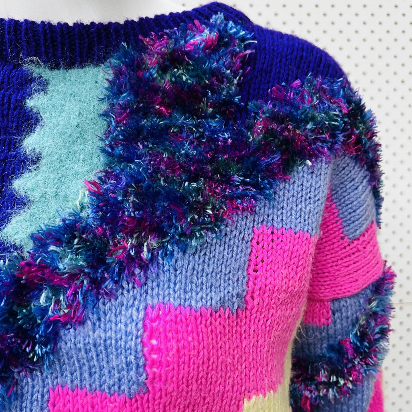 nz vintage / handmade / 1990s art jumper / s/m (3853149512742093897)