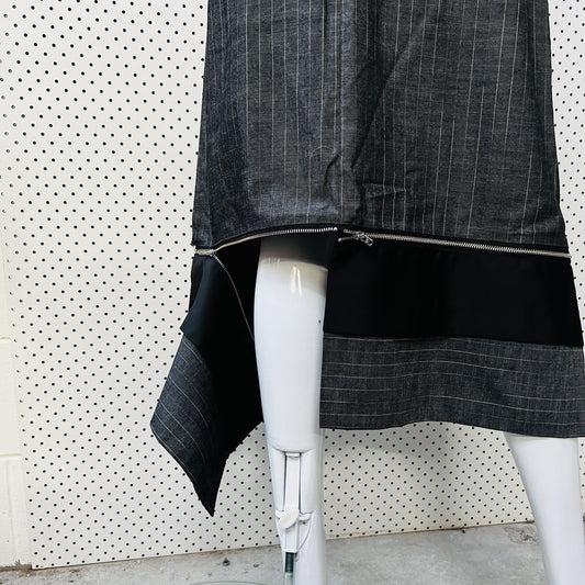 nz vintage / LOIS PHIN / 2000s midi skirt with zipped base / s (3853234922290527923)