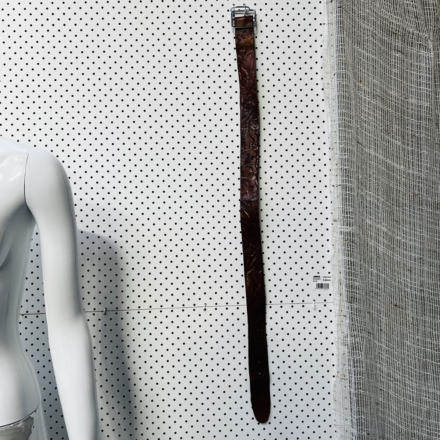 NZ VINTAGE / purple leather belt / s (3853328439192953522)