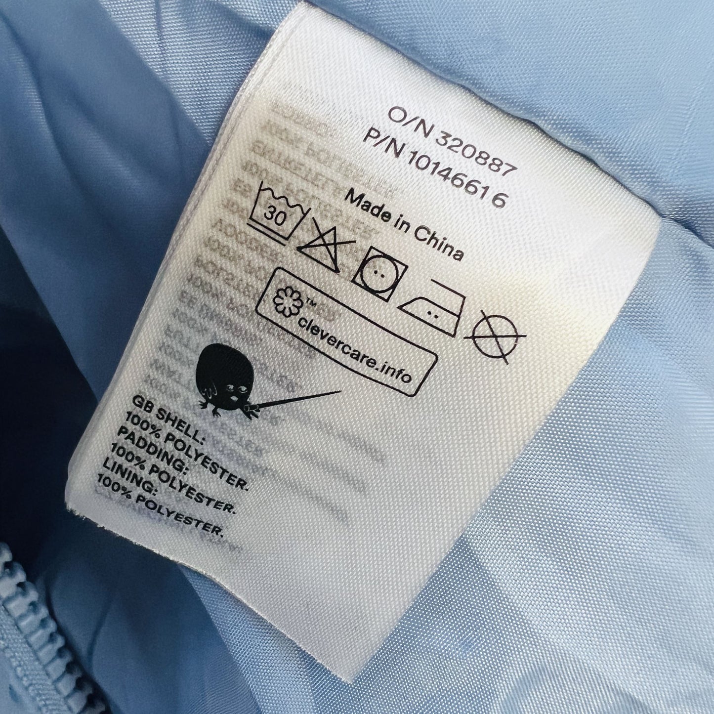 MONKI / padded jacket in baby blue / XXL (3853328827442685825)