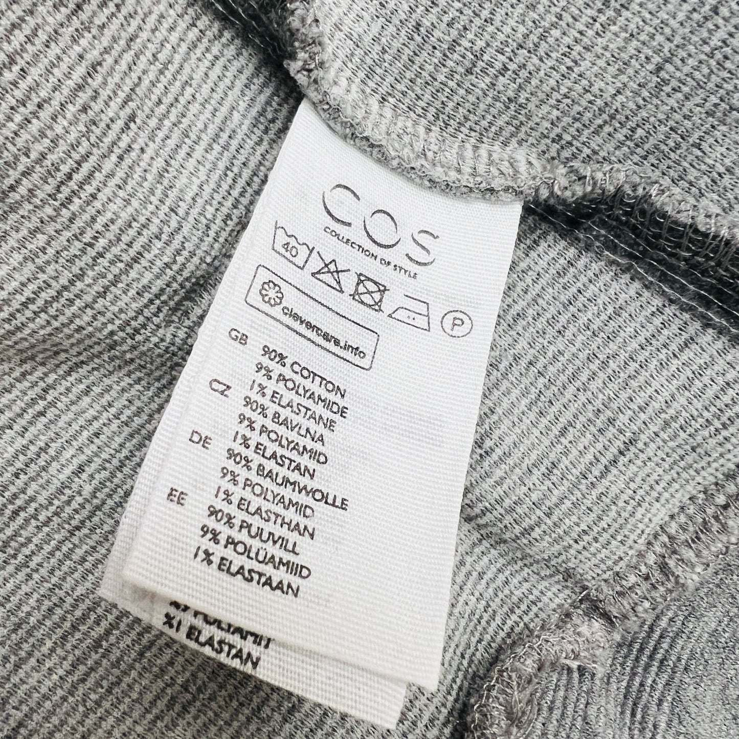 COS / soft zip front jacket / grey / XL Jackets