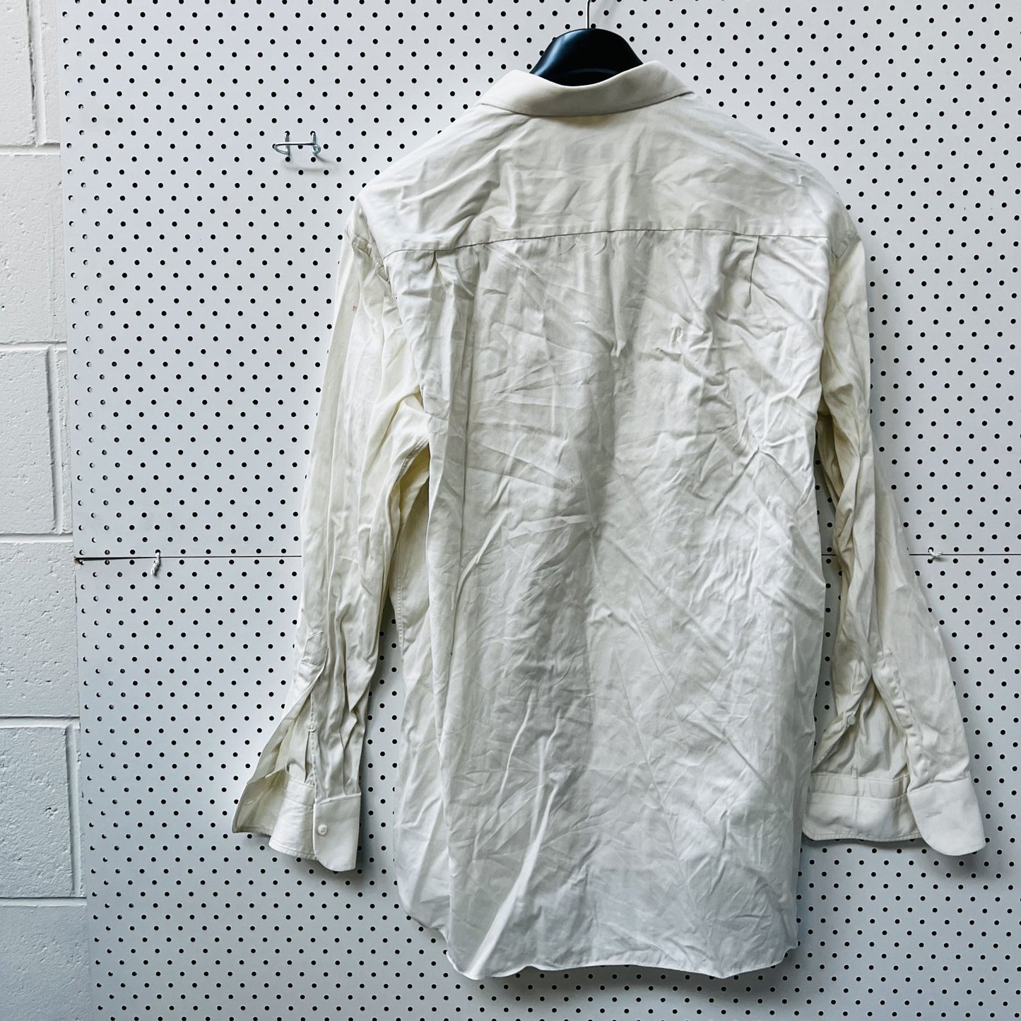 luxury / ermenegildo zegna / cream cotton shirt / 43 / $2000rrp (3855679305419991844)