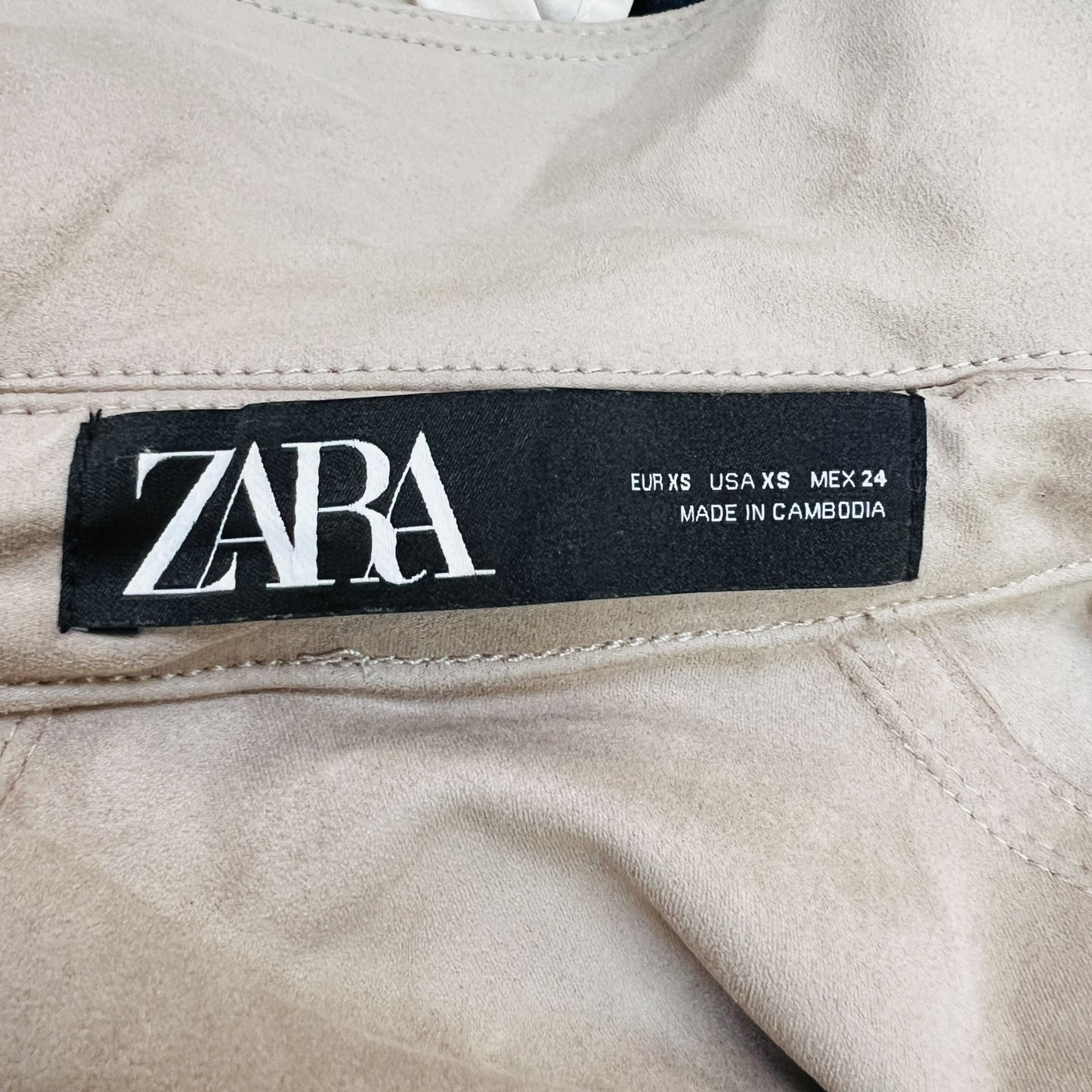 ZARA / leather look trench / s (3856079250686148563)