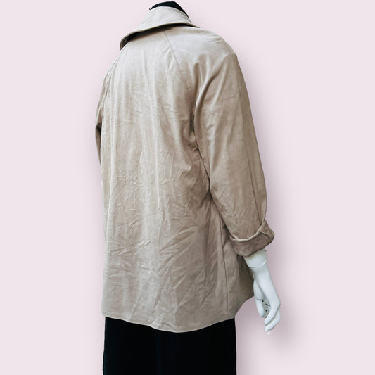 ZARA / leather look trench / s (3856079623188026350)