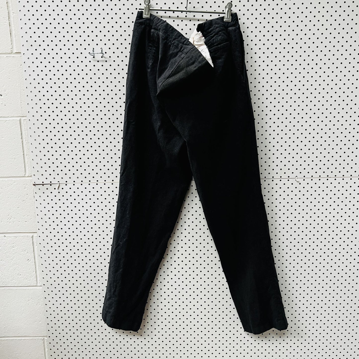 vintage menswear / pleat wool pants with button fly / m (3856769006335792996)