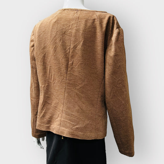 nz vintage / soft wool asymmetrical jacket / s (3856853496540335675)