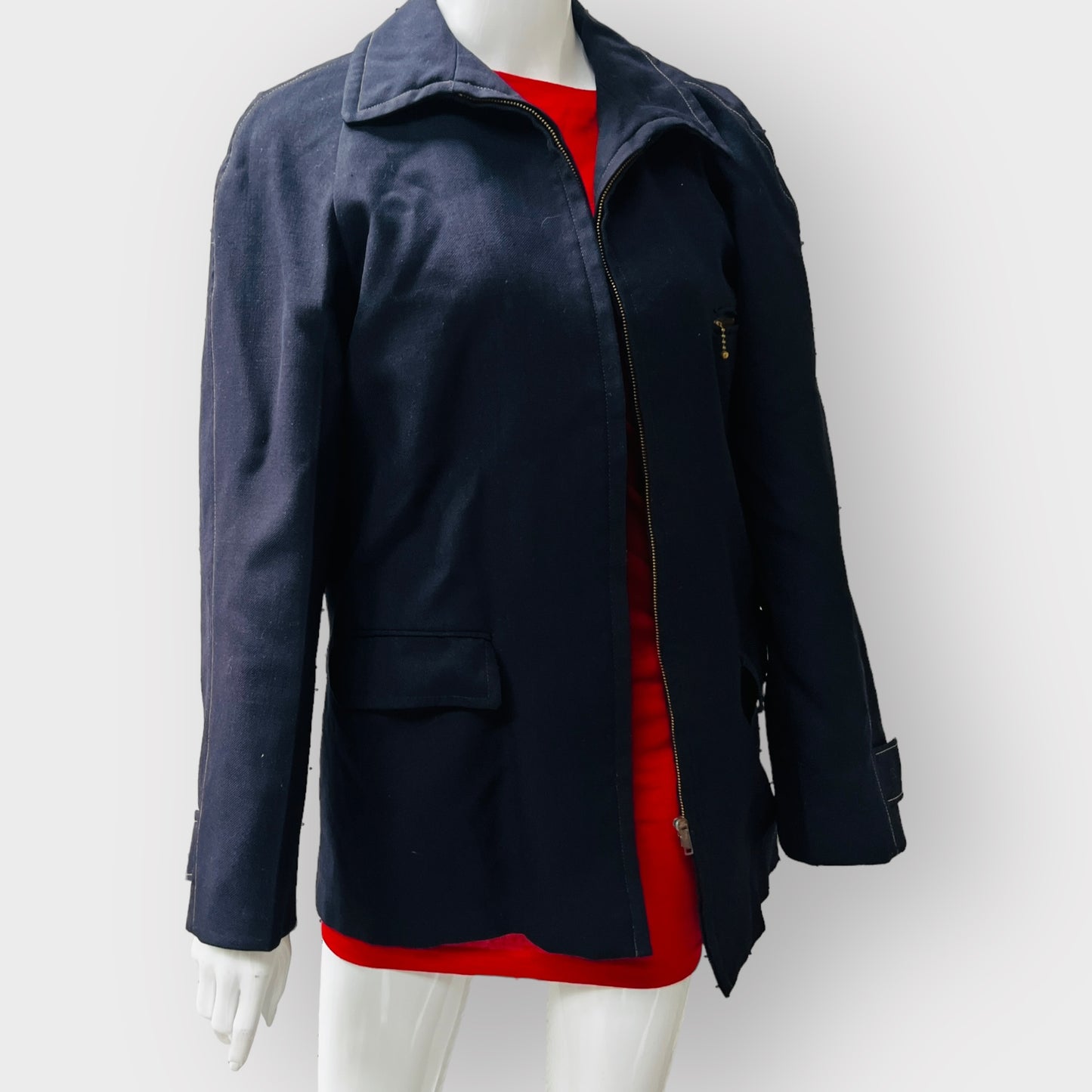 vintage / wool jacket / zip front / m/l Jackets