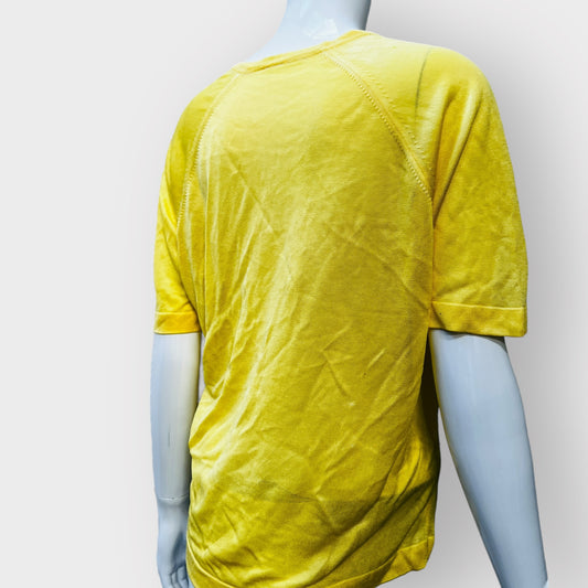 butter yellow / slinky knit tee / s/m (3857805580500564258)