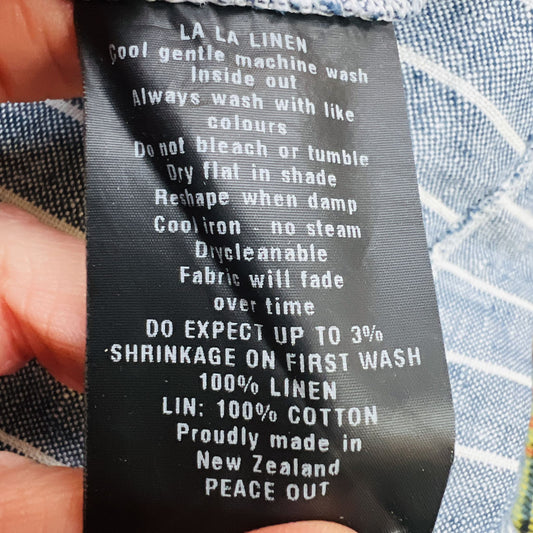 TWENtY-SEVEN NAMES / blue linen skirt / s (3859103384210748374)