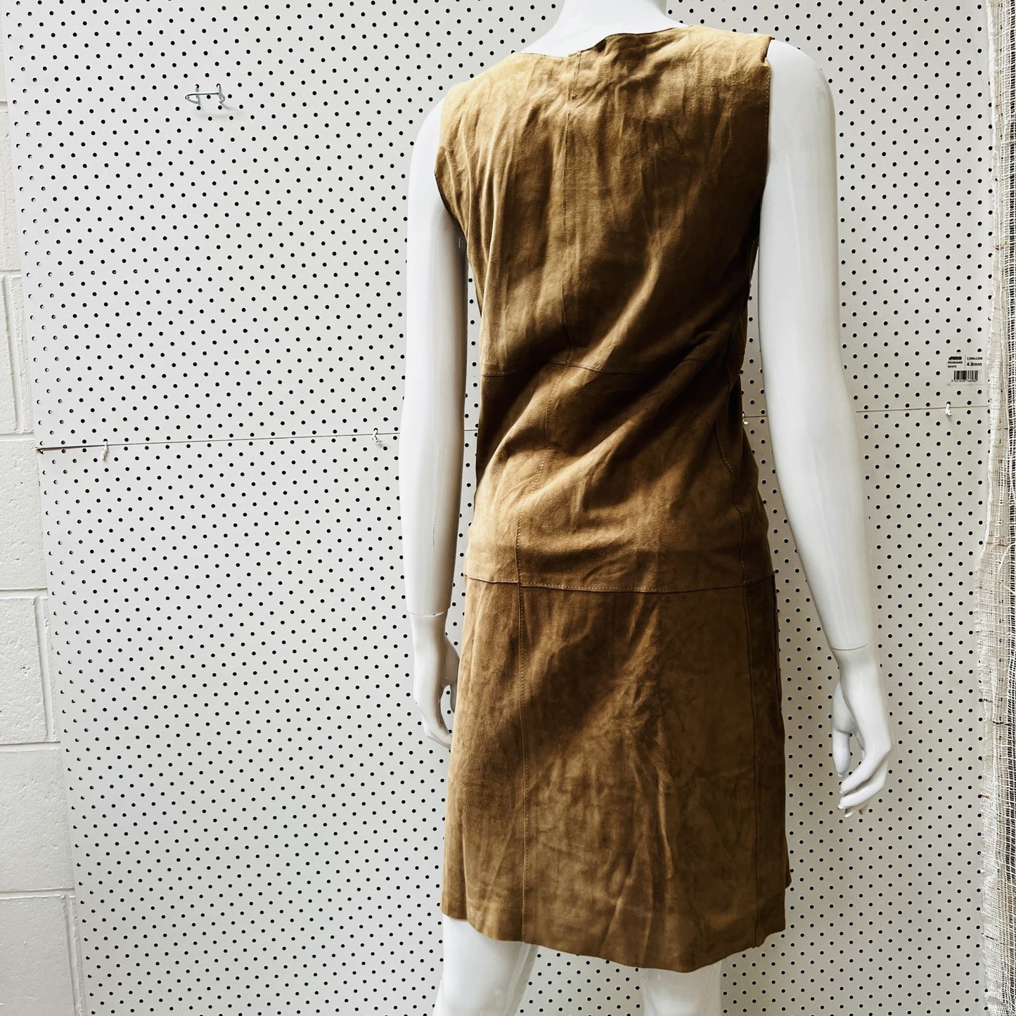 vintage IKKS / brown leather dress from the 2000s / s (3859622624702165834)