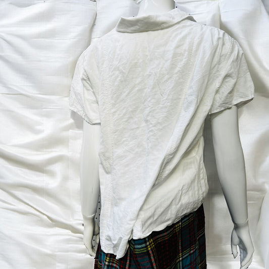 100% linen / shortsleeved white shirt / s (3859717876914508814)