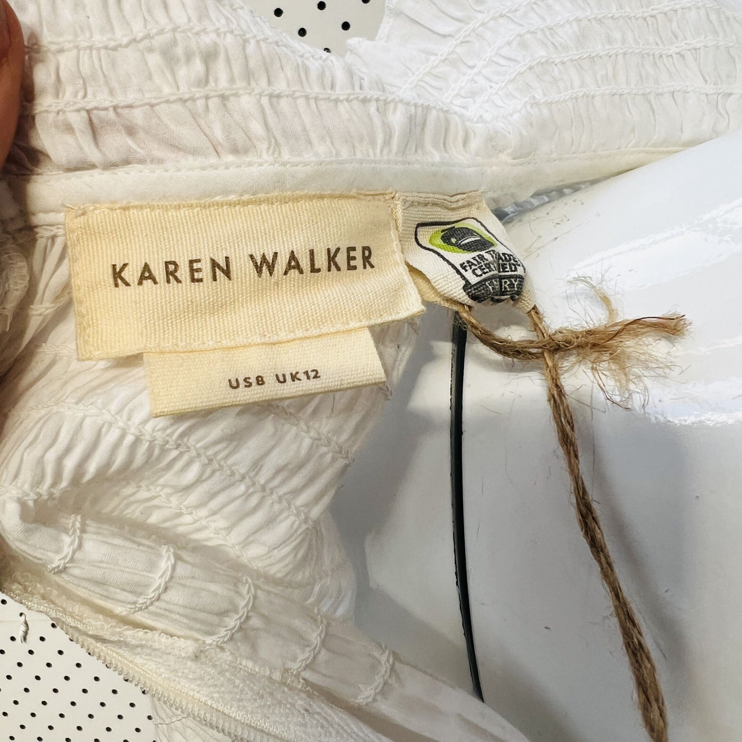 KAREN WALKER / suki organic cotton top / 12 / new with tags / $425rrp (3860225630603341465)