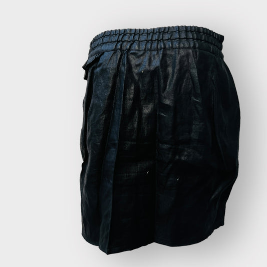 2000s nz vintage / LONELY HEARTS / coated linen bubble skirt / s (3860226160531425449)