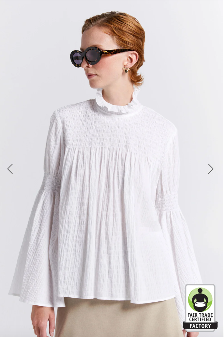 KAREN WALKER / suki organic cotton top / 12 / new with tags / $425rrp (3860257927038166087)