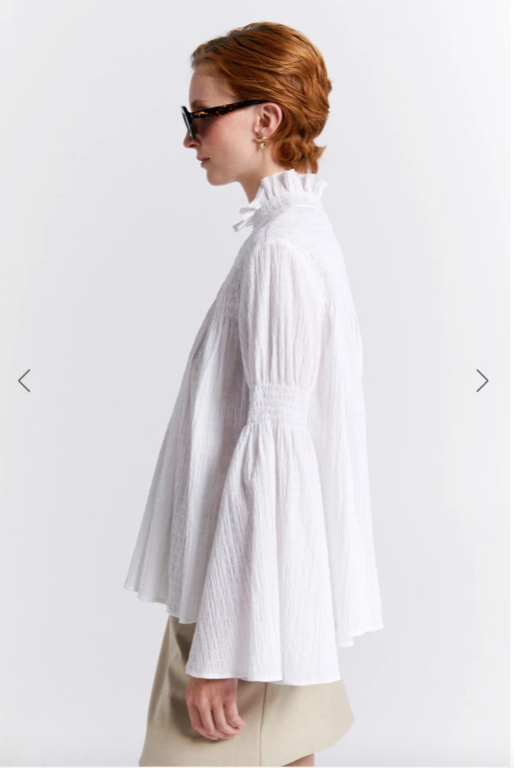 KAREN WALKER / suki organic cotton top / 12 / new with tags / $425rrp (3860257929115975358)