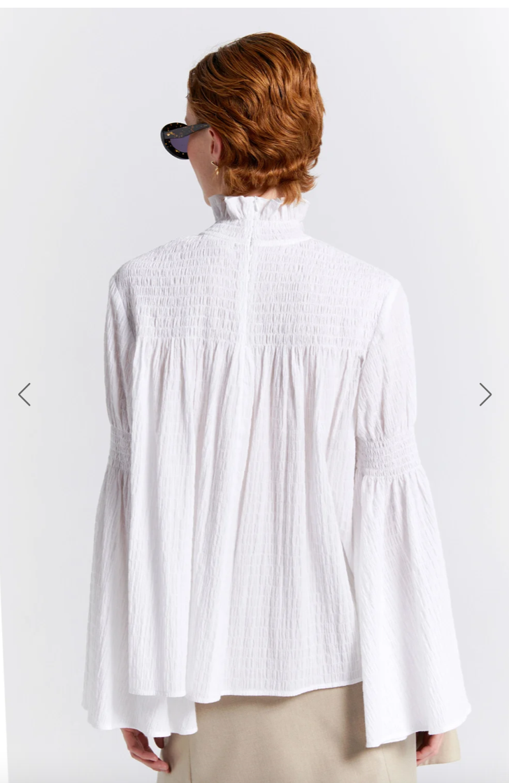 KAREN WALKER / suki organic cotton top / 12 / new with tags / $425rrp (3860257931181647593)