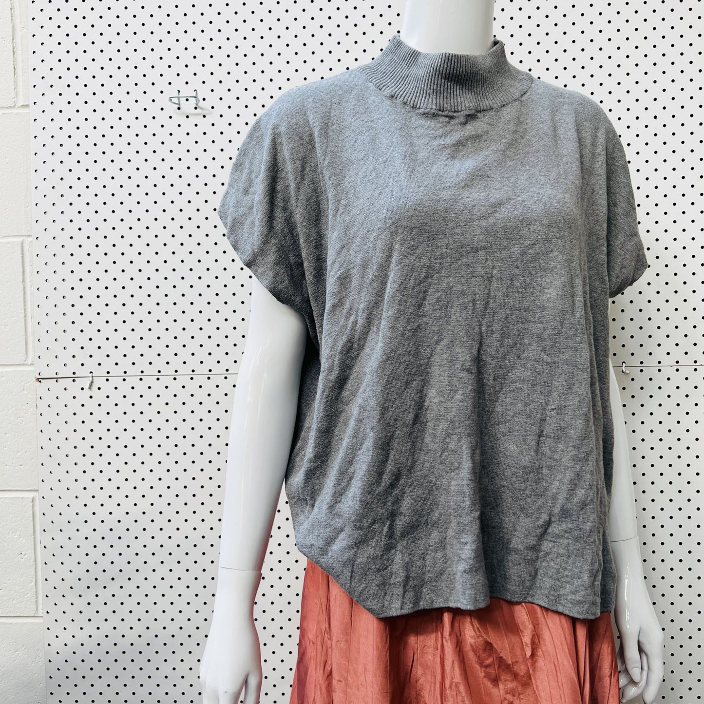 SANS + SANS / loose grey marle top / s (3860327420824181853)