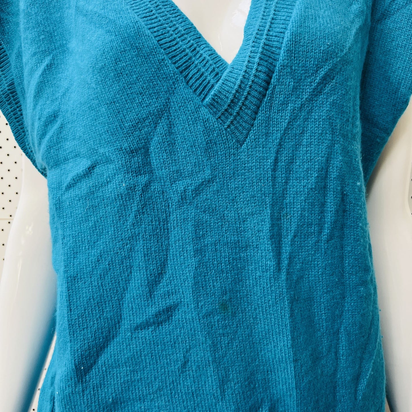 nz vintage / CLASSIFIED / 1990s bright blue wool vest / L (3860327495170912942)