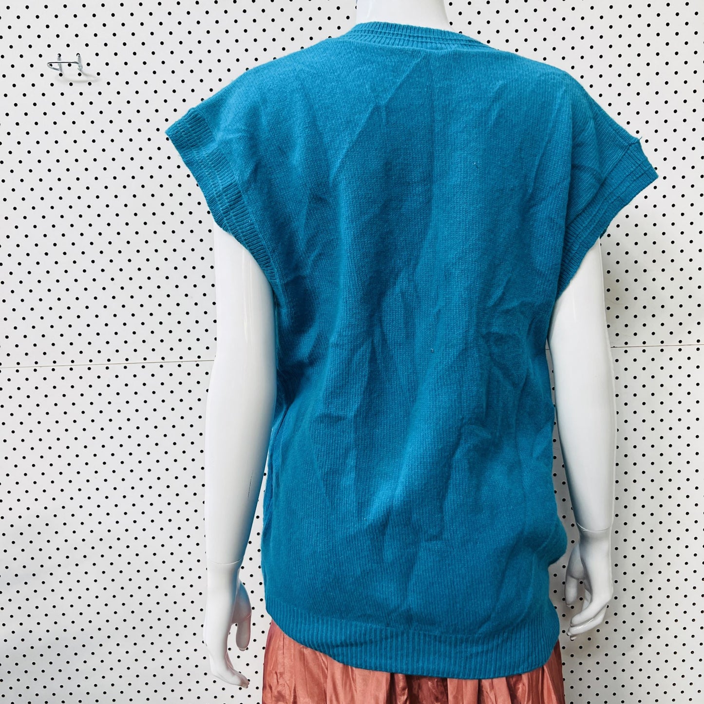 nz vintage / CLASSIFIED / 1990s bright blue wool vest / L (3860327506072269365)