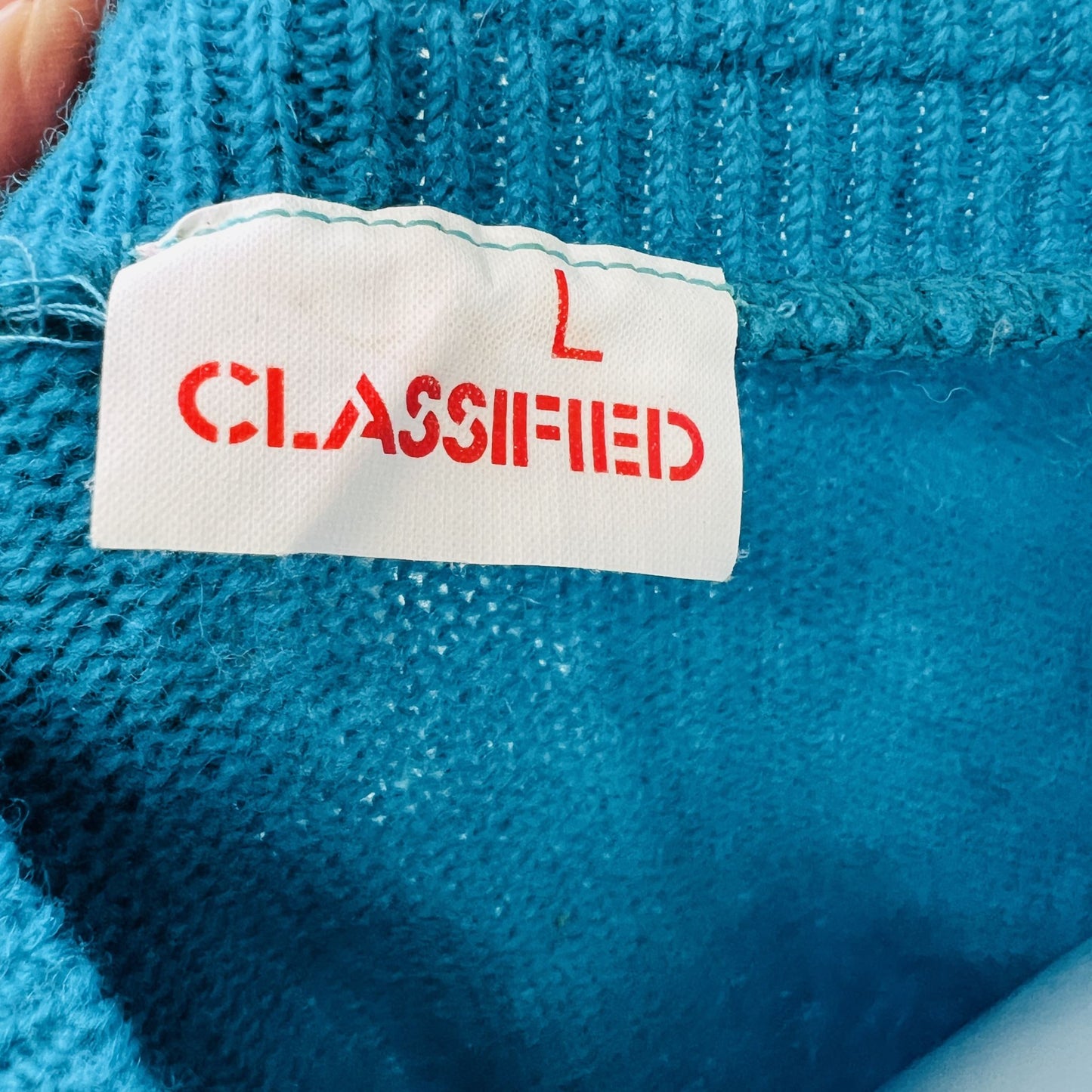 nz vintage / CLASSIFIED / 1990s bright blue wool vest / L (3860327510640695404)