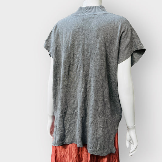 SANS + SANS / loose grey marle top / s (3860327766042240674)