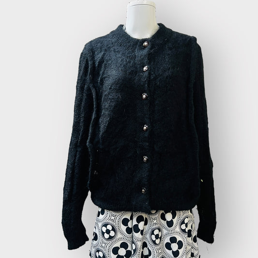 handmade / vintage mohair cardigan / L (3860482894100502331)