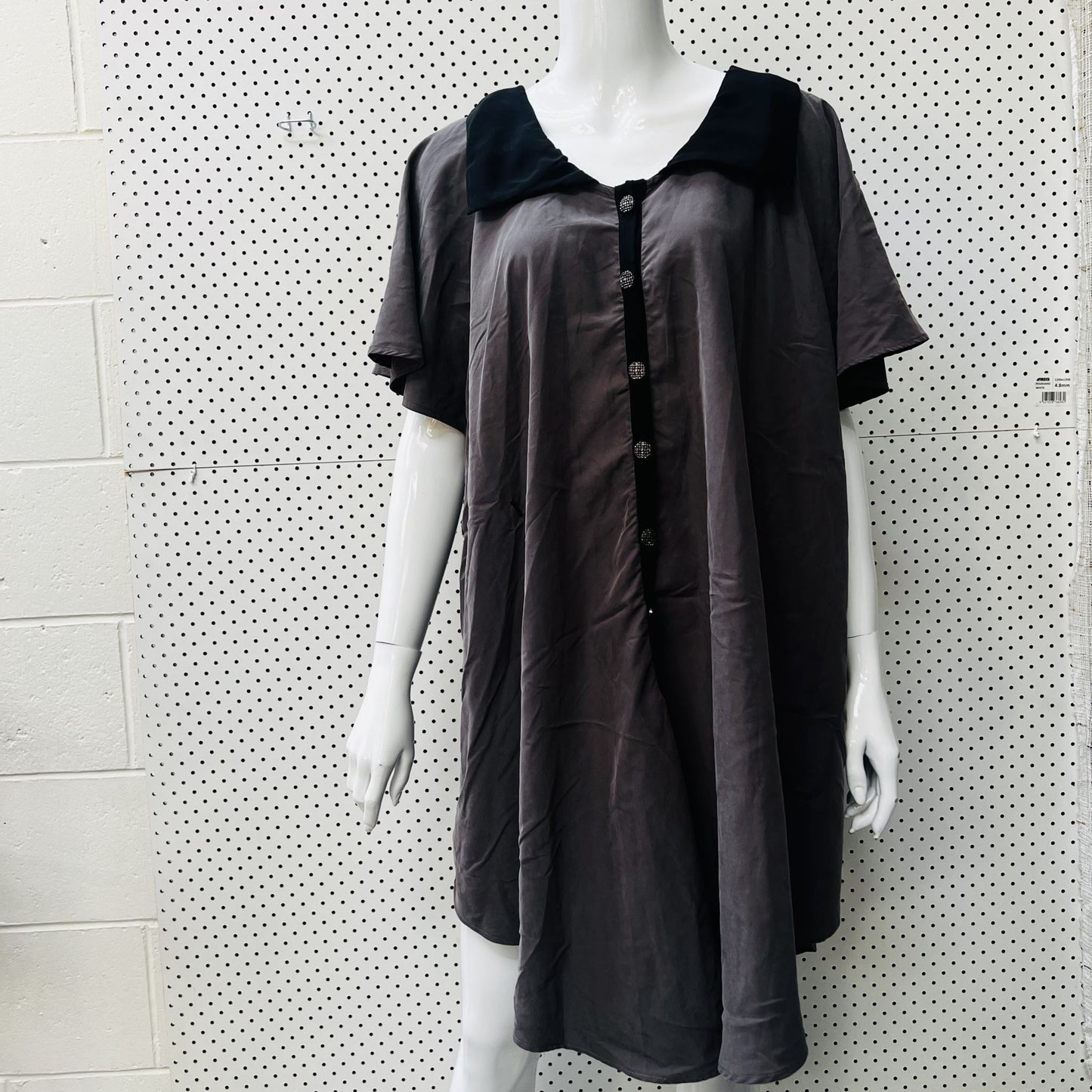 ANNA DENNEHY / handmade pure silk dress / M/L (3860996618148215834)