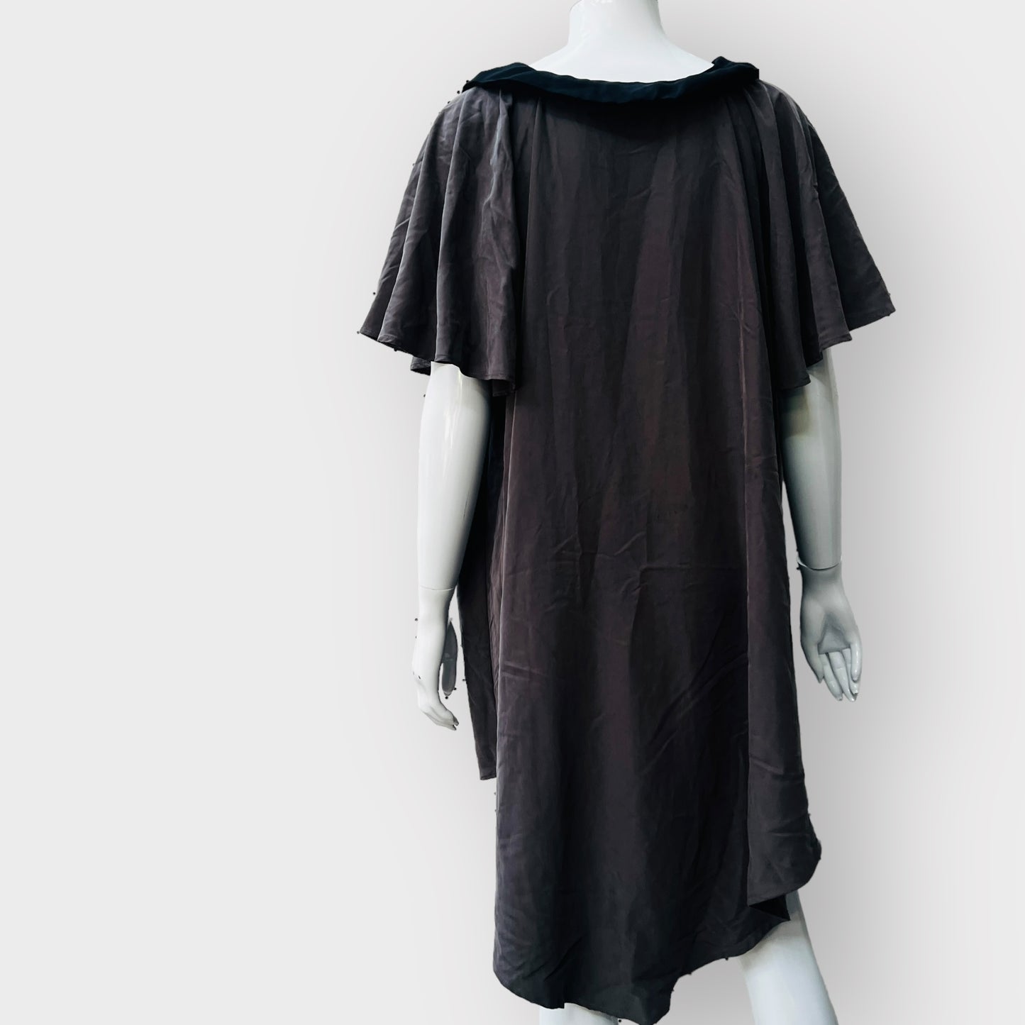 ANNA DENNEHY / handmade pure silk dress / M/L (3860996829331985734)