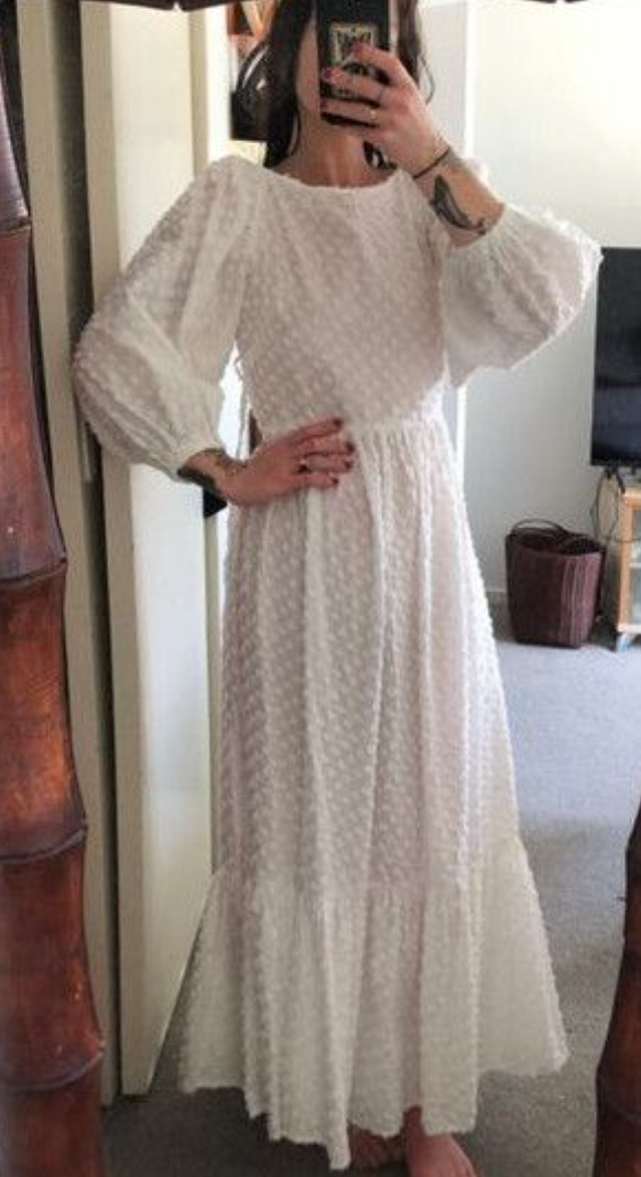 Florence Eugene / Antoinette Dress in green / s / made in nz (3861191808532937965)