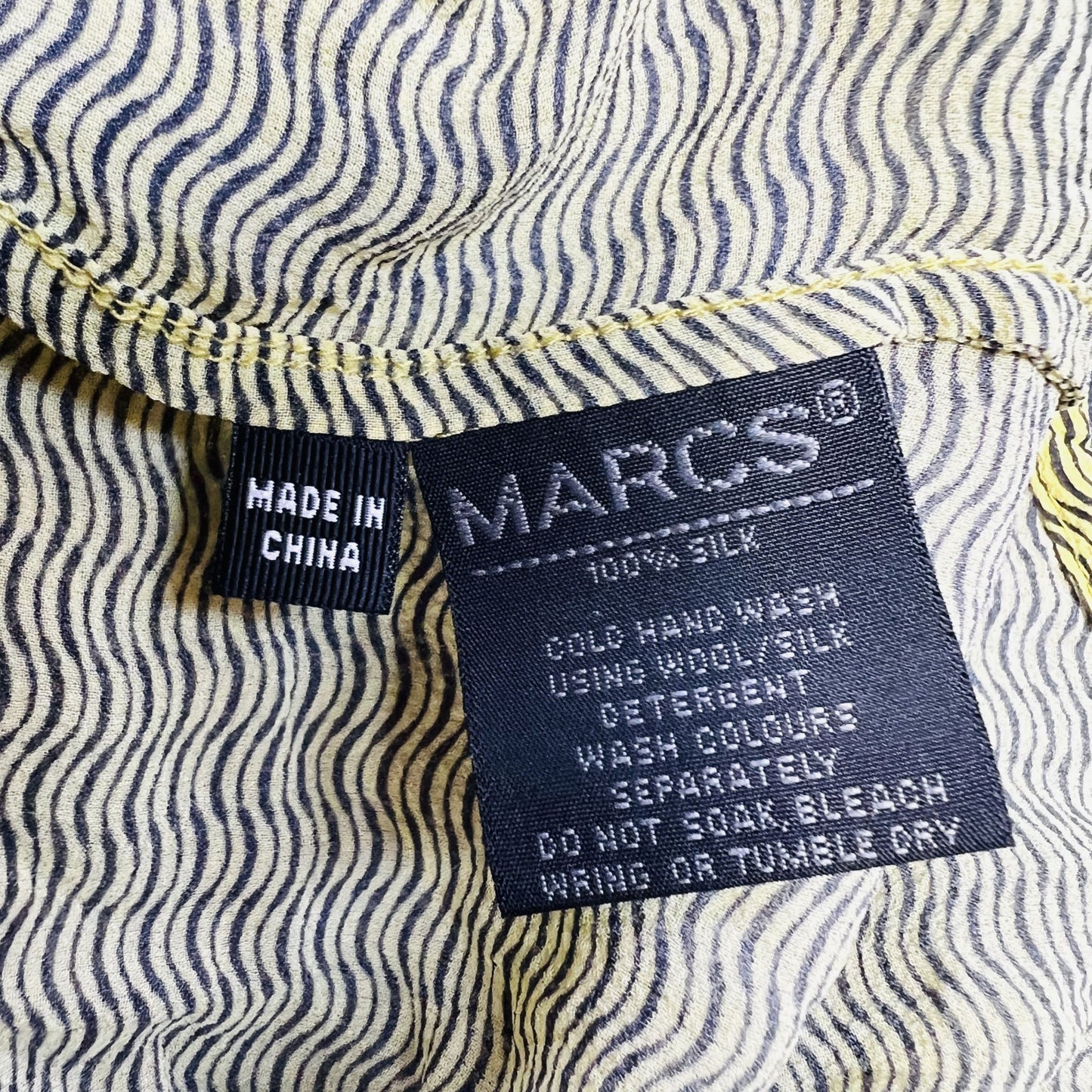 MARCS / 100% silk / sleeveless green shirt / 14 (3861614389706655062)