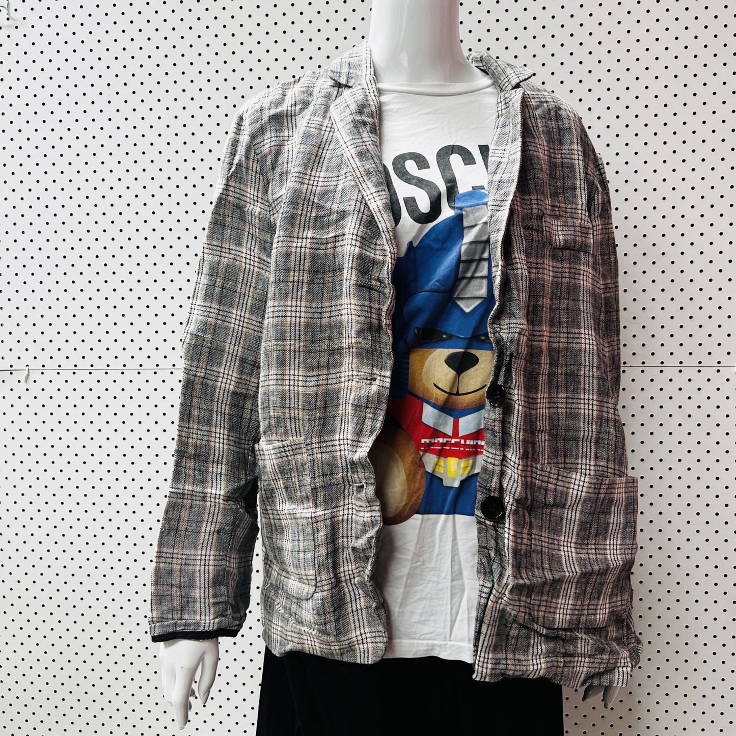 UNDERTREE / plaid linen jacket / m (3861871785046182714)