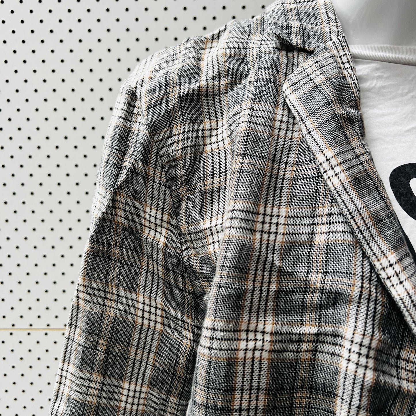UNDERTREE / plaid linen jacket / m (3861871789209894887)
