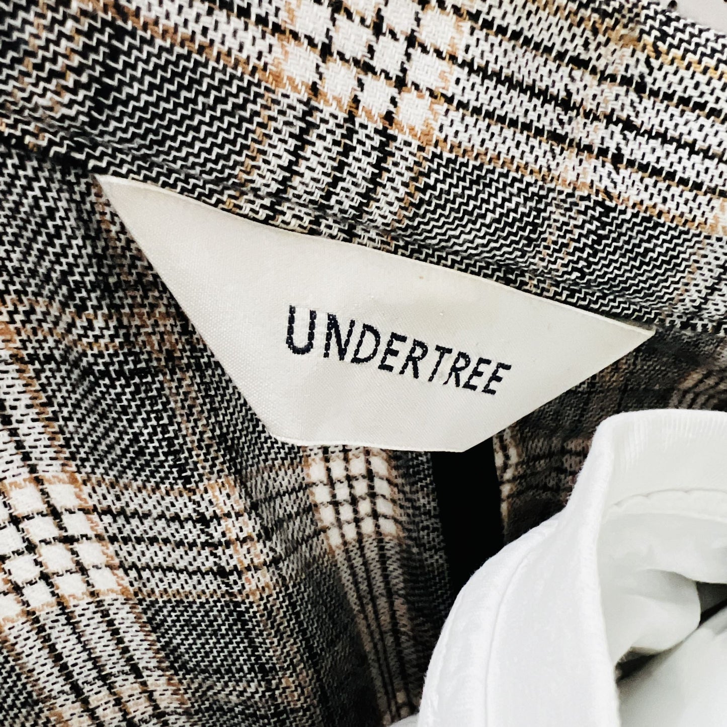 UNDERTREE / plaid linen jacket / m (3861871792607947570)