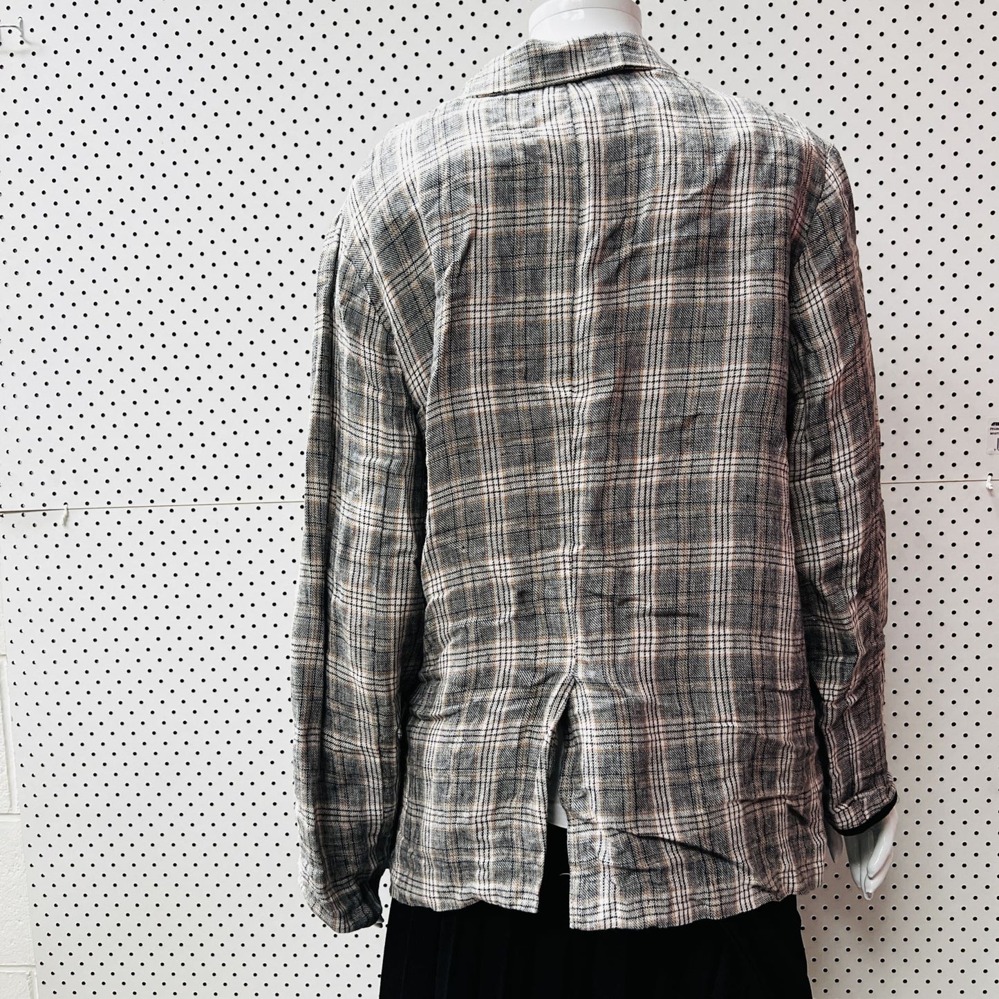 UNDERTREE / plaid linen jacket / m (3861871796616825386)