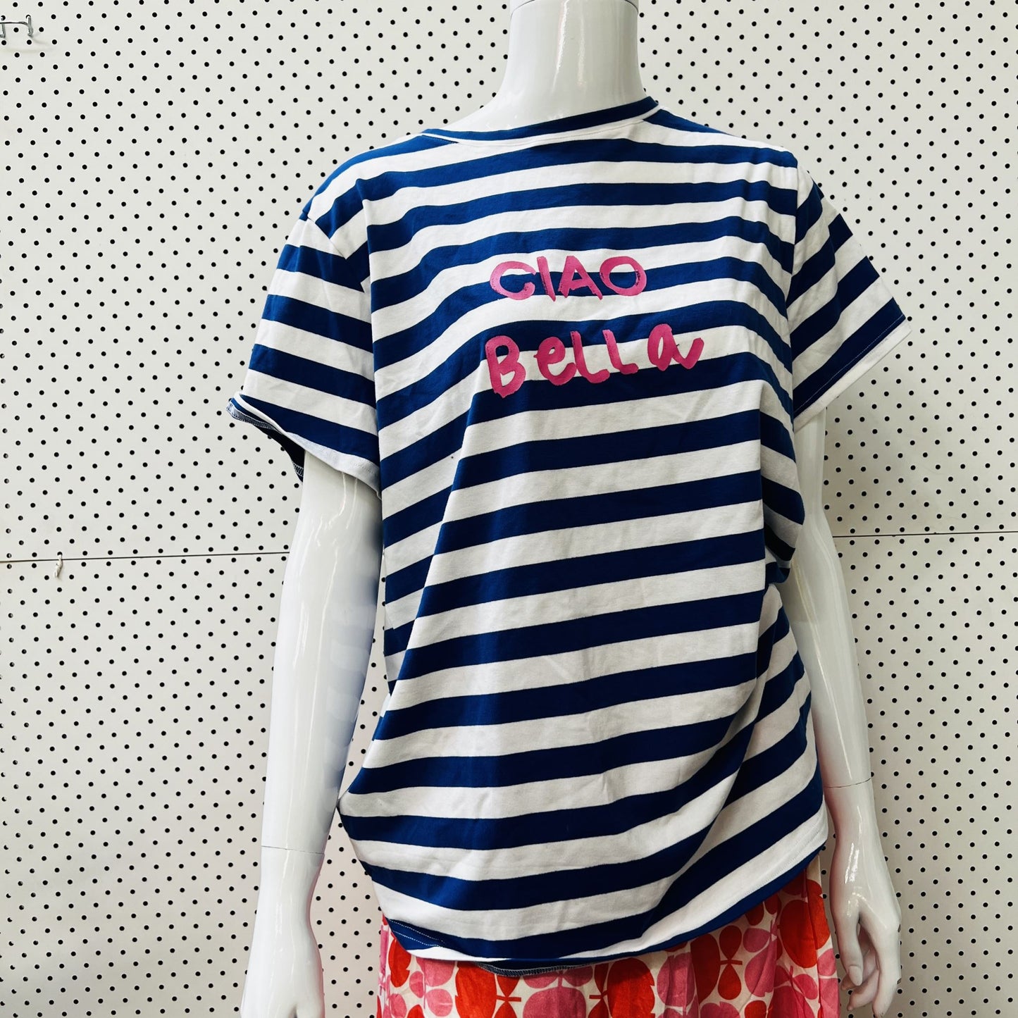 alessandra 'caio bella' striped tee / s / new with tags (3862147095032104074)