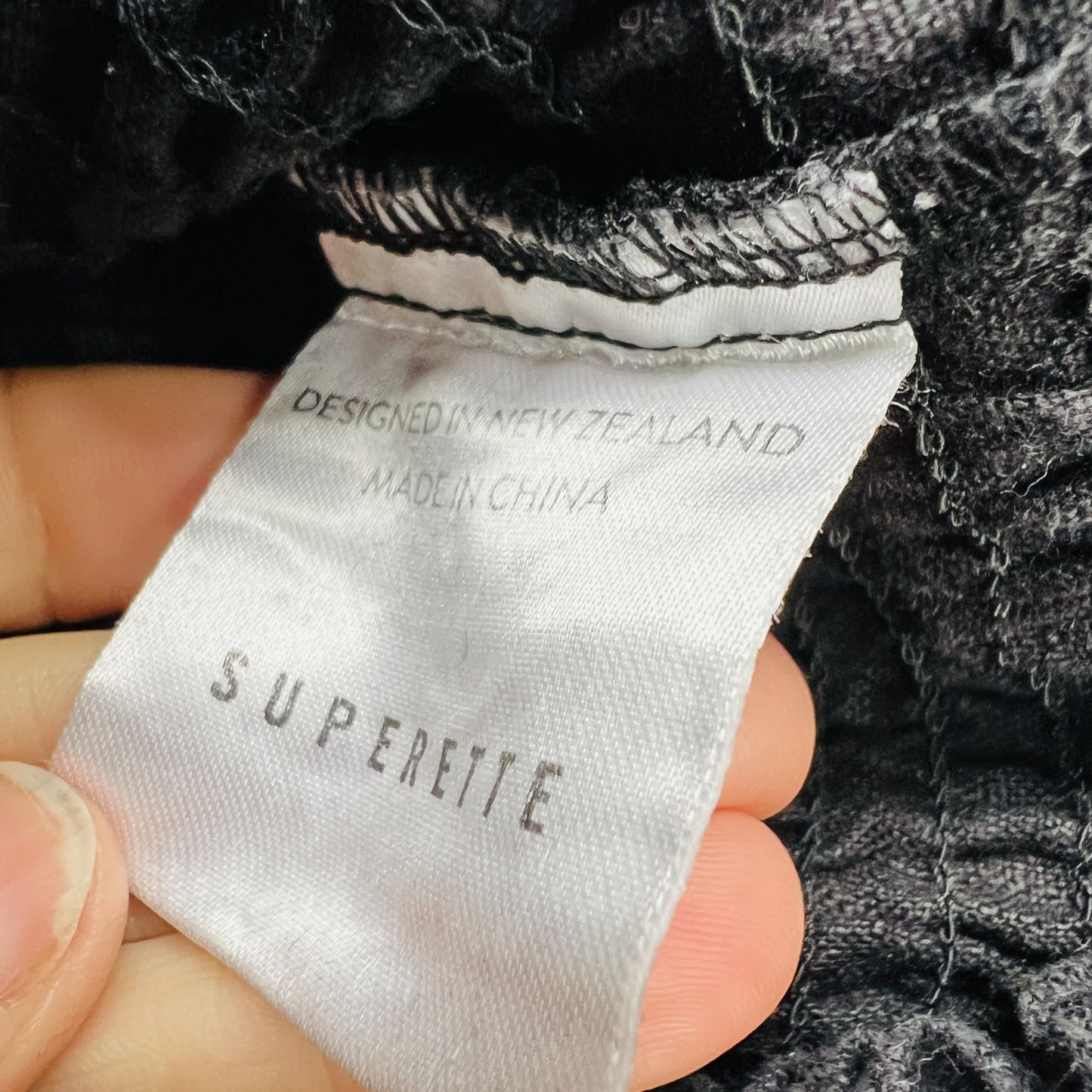 SUPERETTE / black linen shirred corset / s (3862306890949291378)