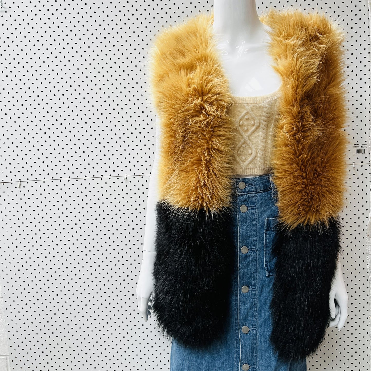 WHAT WOMEN WANT / faux fur vest / M/L (3862307016414133216)