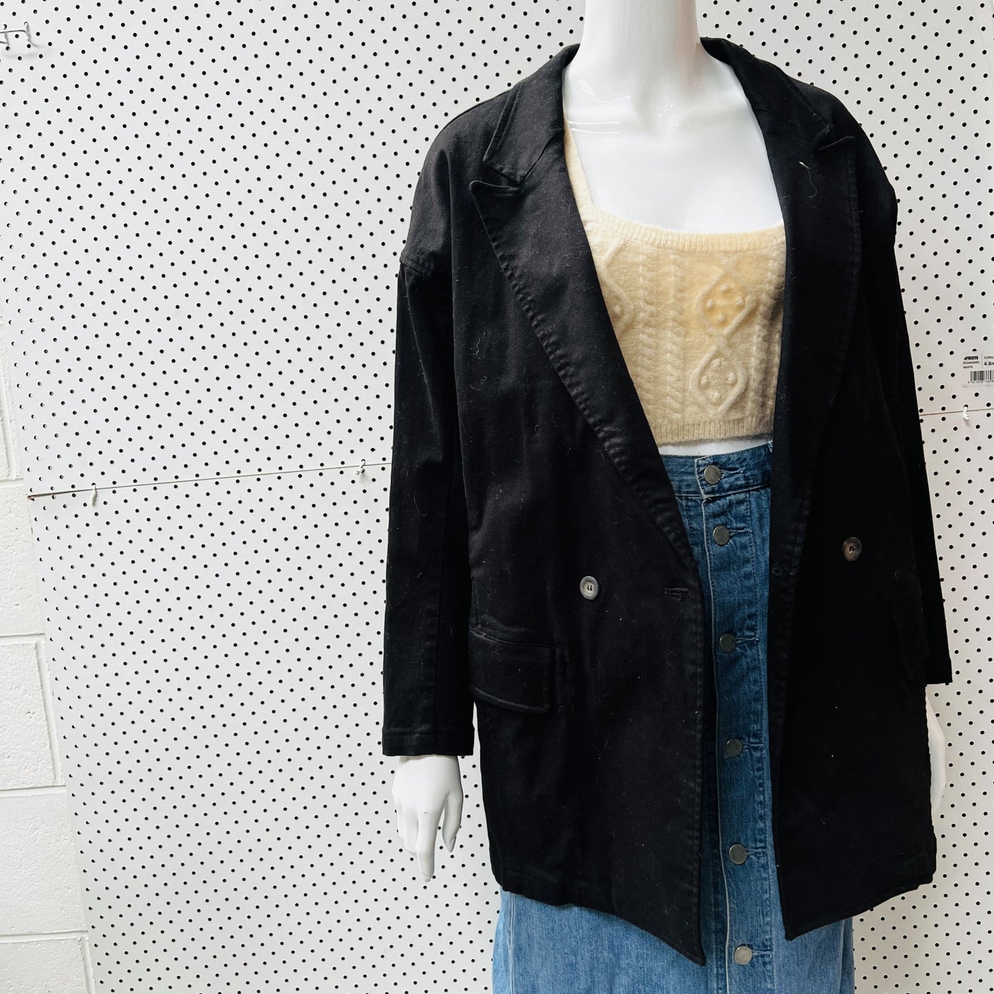 JOSHUA K / double breasted cotton blazer / m (3862307032454796324)