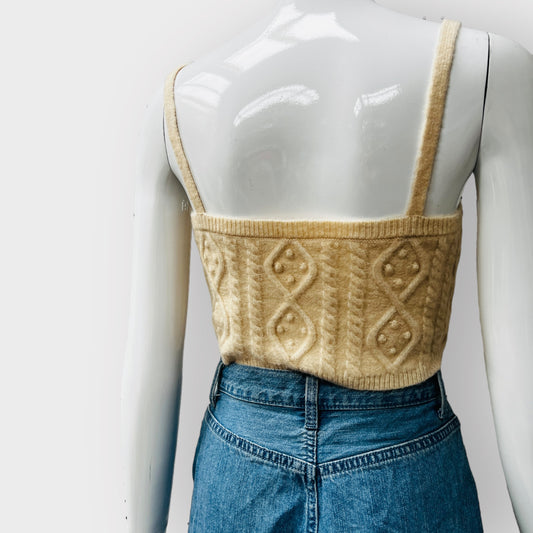 cable knit crop cami / s (3862307286241446631)