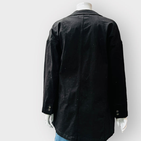 JOSHUA K / double breasted cotton blazer / m (3862307326399443570)