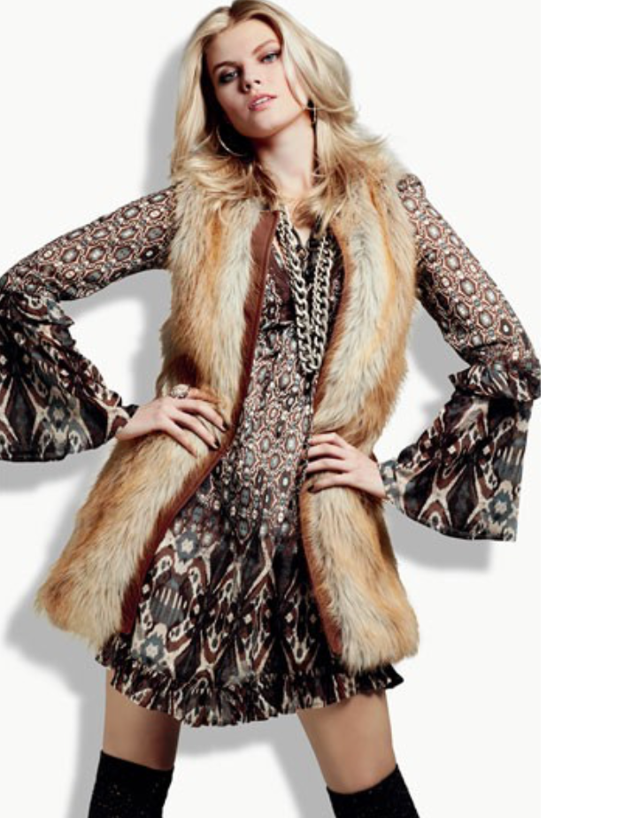 WHAT WOMEN WANT / faux fur vest / M/L (3862403615420975895)