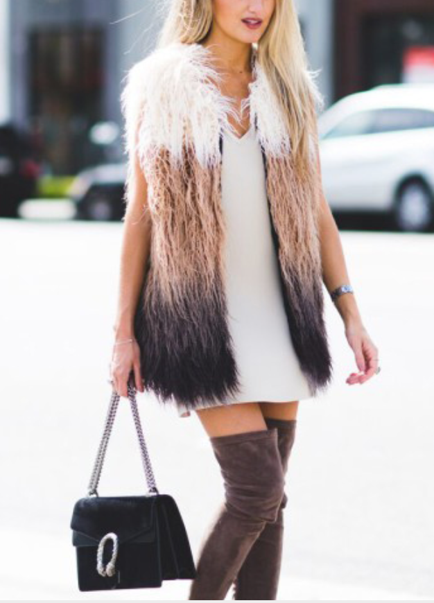 WHAT WOMEN WANT / faux fur vest / M/L (3862403634032938227)