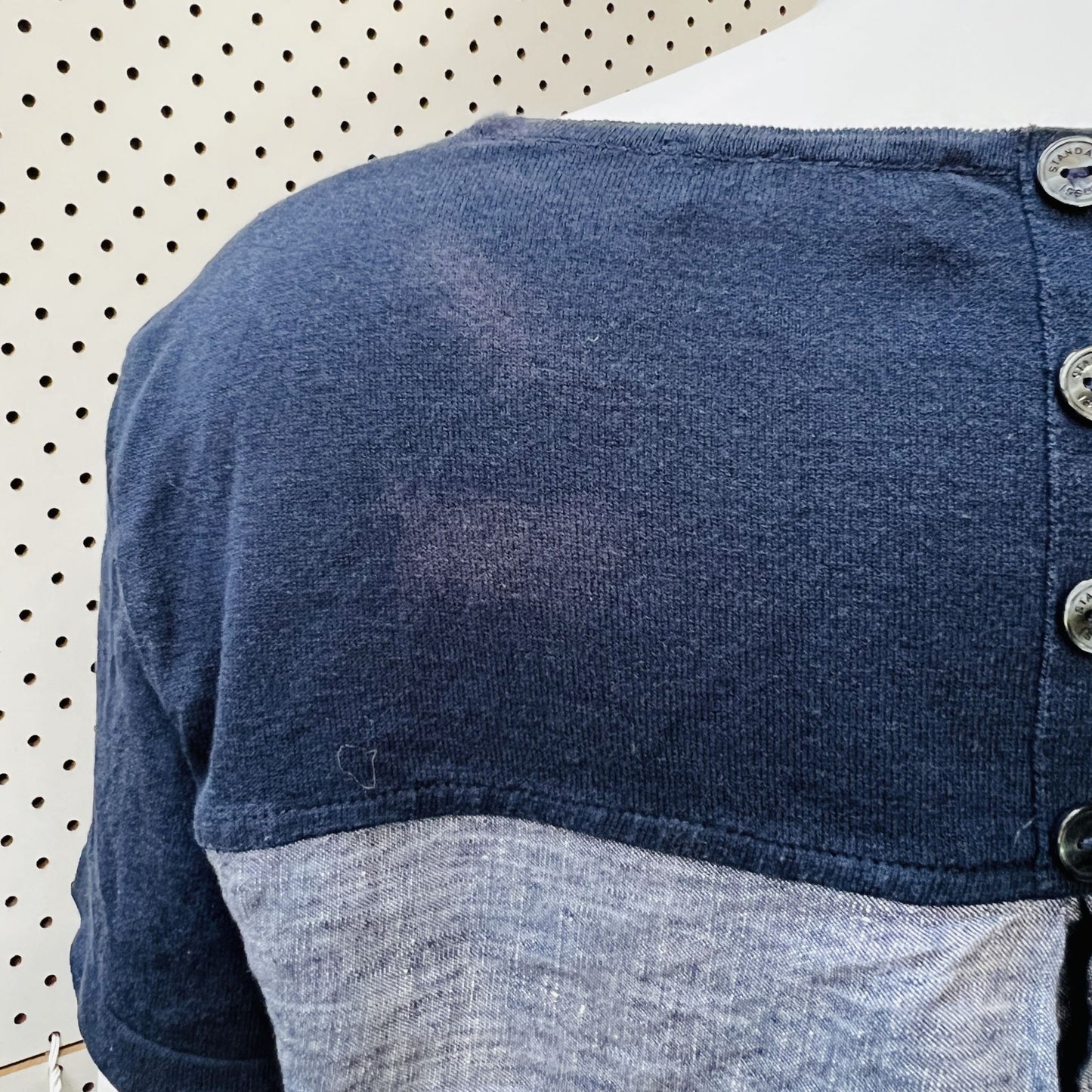 STANDARD ISSUE / linen + knit tee / s / made in nz (3862678508530950414)